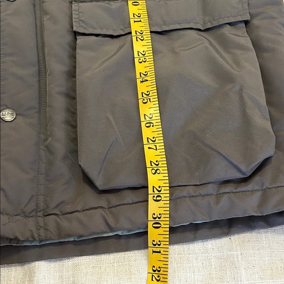 Vintage LLBean Coat Men's M Gray Baxter State Parka Hooded Quilted - Picture 5 of 15